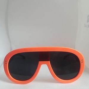 Women orange and black oversized sunglasses